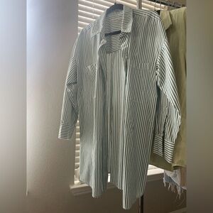 Abercrombie & Fitch Green Striped Beach Cover up or Dress